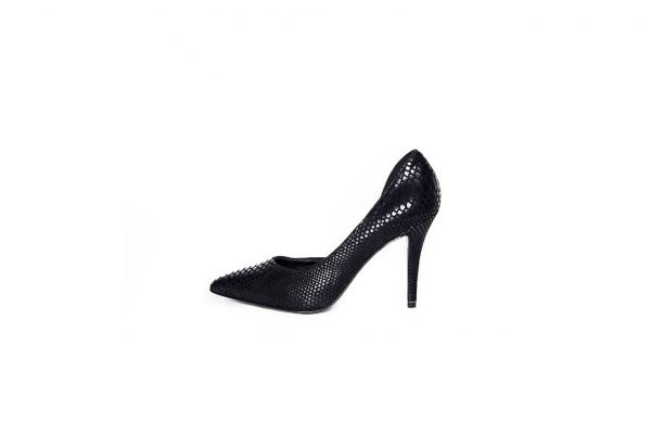 Zwart, Python, 8cm hakhoogte - Afbeelding 2
